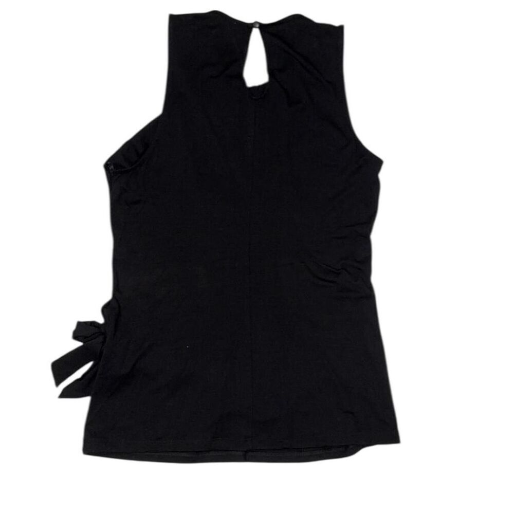 Cache Vintage Black and orange beaded tank top with tie waist - Picture 2 of 4